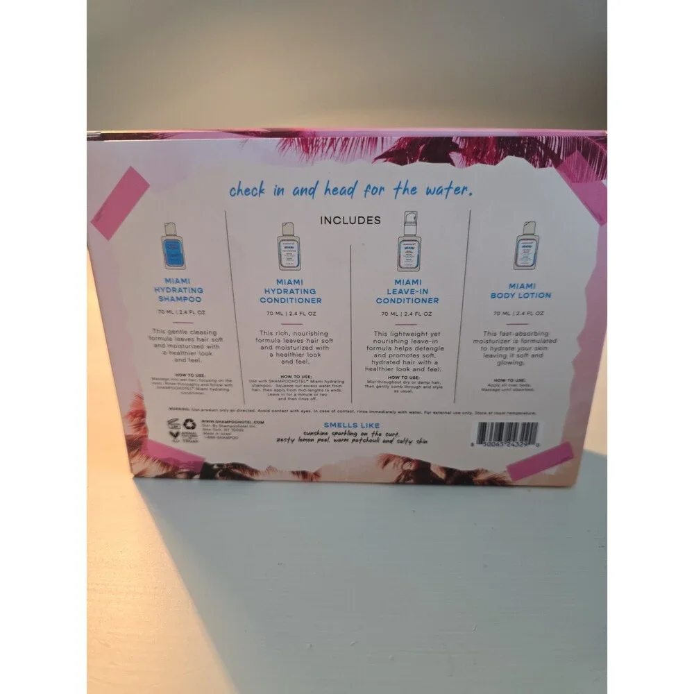 Shampoo Hotel Miami Travel Size Set NEW